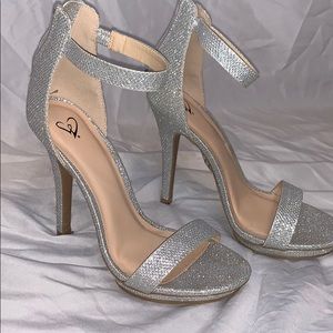 Silver Sparkly heels!